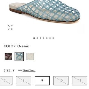 Vince Oceanic Blue Woven Mules